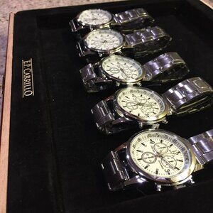 5 Business Men Quartz Watches - White - Alloy Band